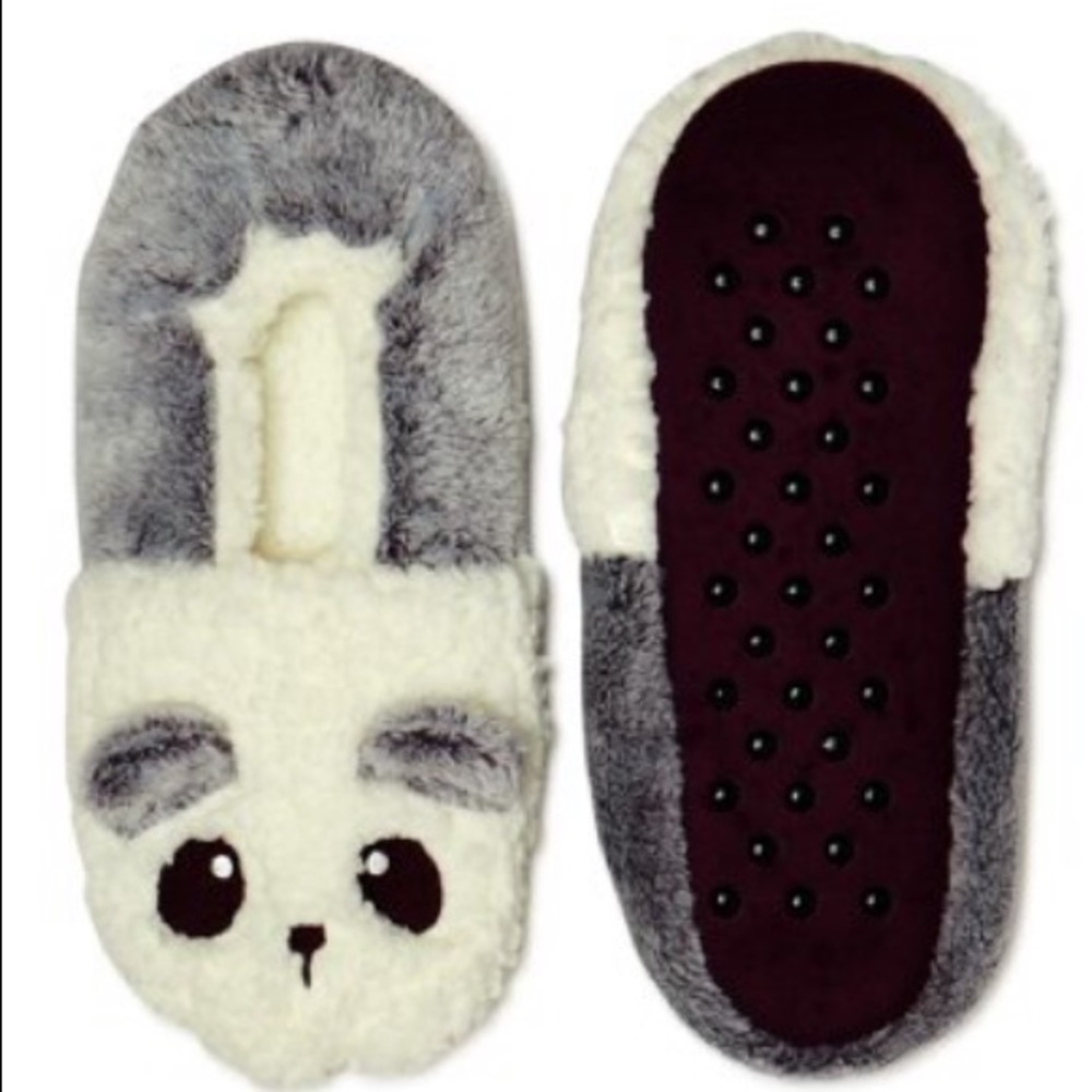 Panda Bear Fuzzy Soft House Slippers Booties Socks